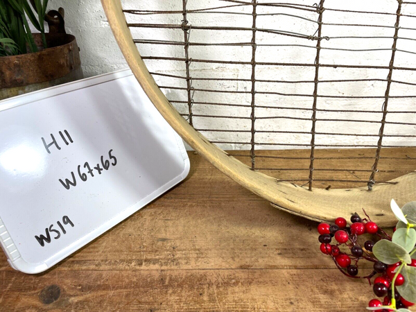 Vintage Rustic Bentwood Agricultural Garden Potato Sieve Riddle Wall Decor