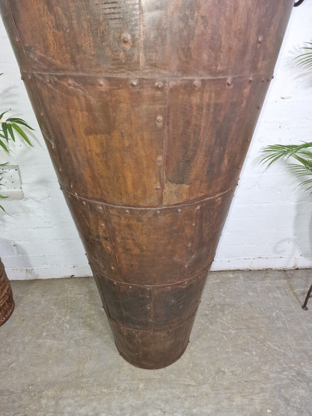 Large 5ft Reclaimed Recycled Metal Alibaba Urn Pot Vase Wedding Display Prop