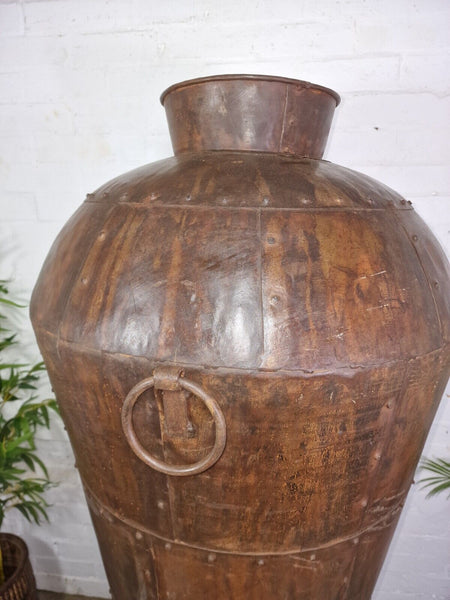 Large 5ft Reclaimed Recycled Metal Alibaba Urn Pot Vase Wedding Display Prop