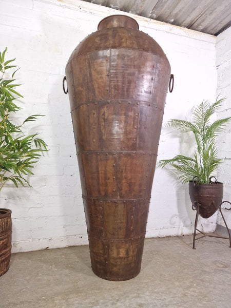 Large 5ft Reclaimed Recycled Metal Alibaba Urn Pot Vase Wedding Display Prop