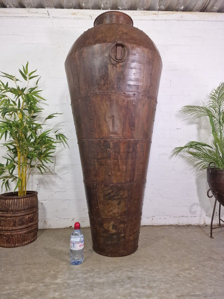 Large 5ft Reclaimed Recycled Metal Alibaba Urn Pot Vase Wedding Display Prop