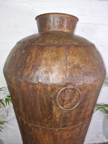 Large 5ft Reclaimed Recycled Metal Alibaba Urn Pot Vase Wedding Display Prop