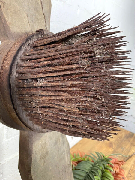 Antique Rustic Primitive Hemp Linen Flax Comb