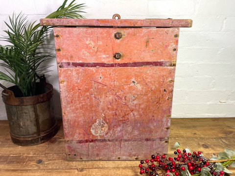 Antique 19th Century Coachman's Horse Drawn Wagon Cart Tool Storage Trunk Chest