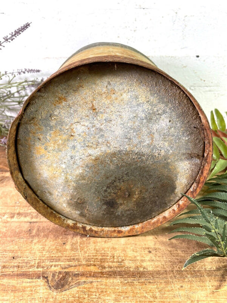 Vintage Small Rustic Galvanised Milk Churn Garden Planter Wedding Prop
