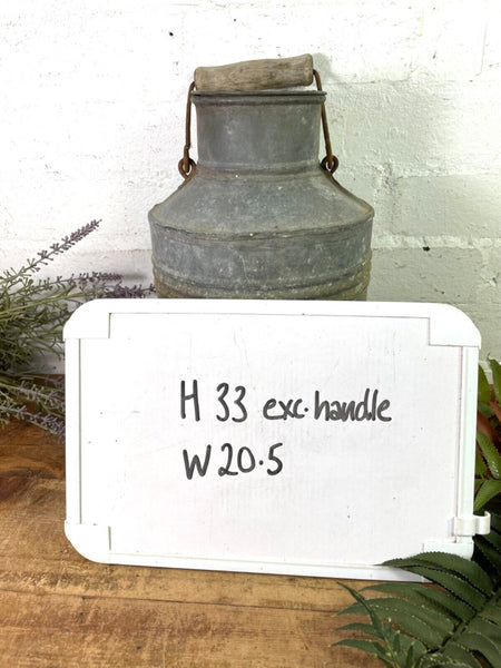 Vintage Small Rustic Galvanised Milk Churn Garden Planter Wedding Prop