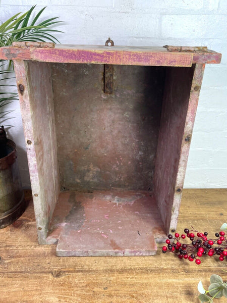 Antique 19th Century Coachman's Horse Drawn Wagon Cart Tool Storage Trunk Chest