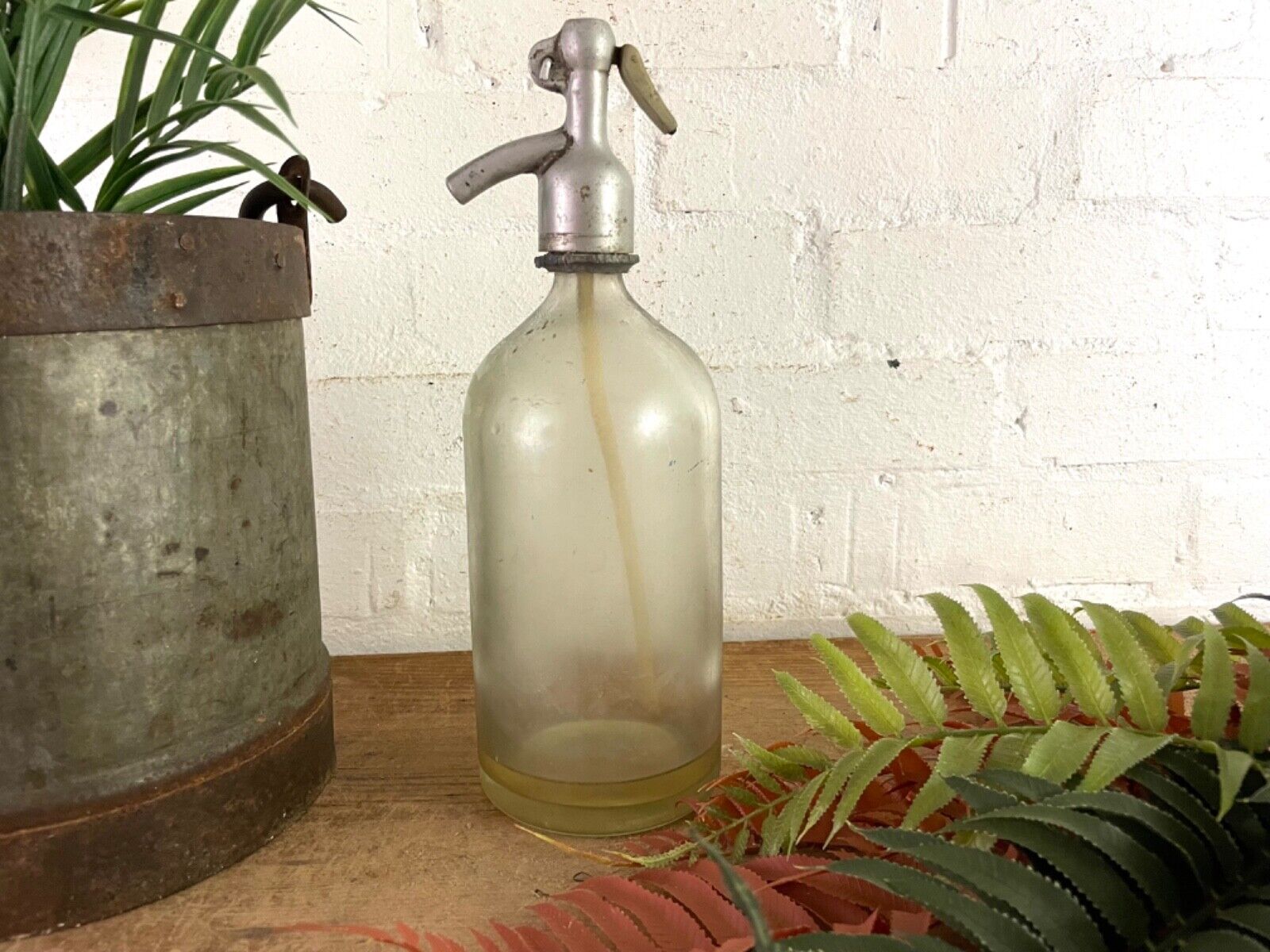 Vintage European Glass Soda Syphon Bottle Display Prop