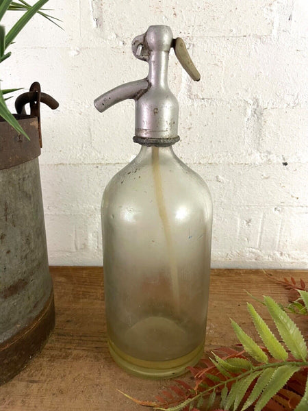 Vintage European Glass Soda Syphon Bottle Display Prop