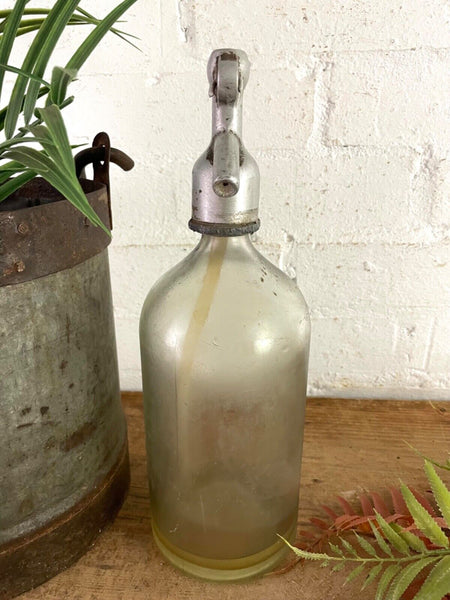 Vintage European Glass Soda Syphon Bottle Display Prop