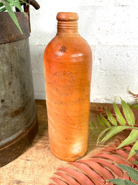 Vintage Antique German Stoneware Salt Glazed Seltzer Water Bottle Vase