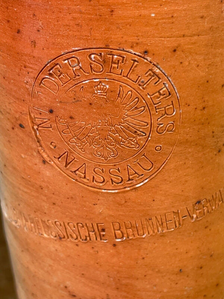 Vintage Antique German Stoneware Salt Glazed Seltzer Water Bottle Vase