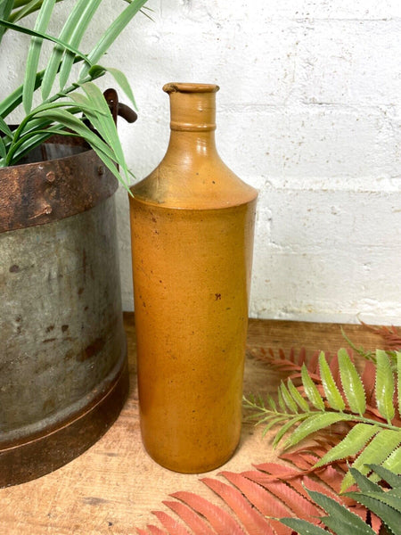 Vintage Antique German Stoneware Salt Glazed Seltzer Water Bottle Vase