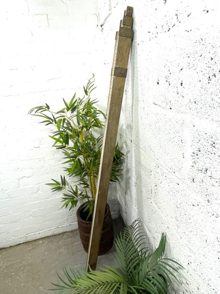 ANTIQUE VINTAGE SURVEYORS WOODEN TELESCOPIC MEASURE STICK RULE STAFF POLE