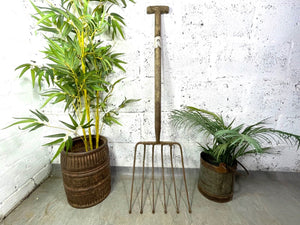 Antique Vintage Hay Fork Farming Agricultural Garden Tool Display Props