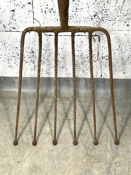 Antique Vintage Hay Fork Farming Agricultural Garden Tool Display Props