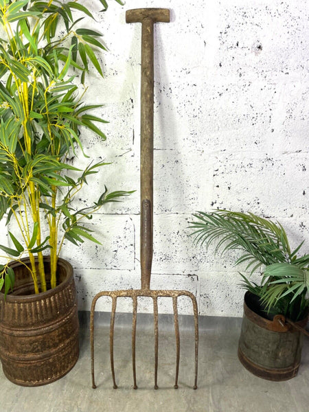 Antique Vintage Hay Fork Farming Agricultural Garden Tool Display Props