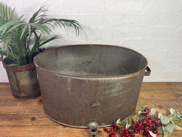 Vintage Lister Made In England Agricultural Milking Bucket Tub Garden Planter