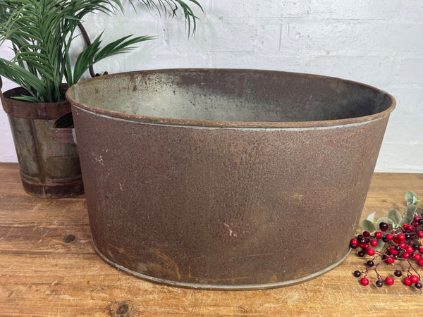 Vintage Lister Made In England Agricultural Milking Bucket Tub Garden Planter