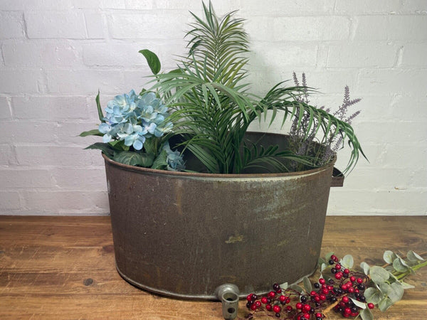 Vintage Lister Made In England Agricultural Milking Bucket Tub Garden Planter