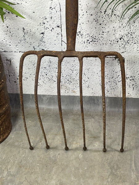 Antique Vintage Hay Pitch Fork Farming Agricultural Garden Tool Display Props