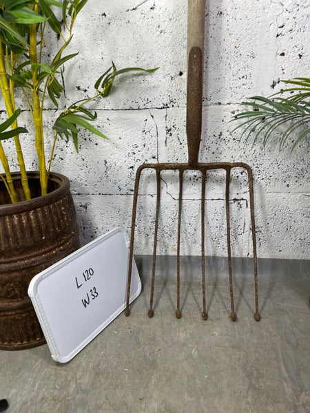 Antique Vintage Hay Pitch Fork Farming Agricultural Garden Tool Display Props