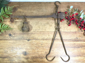 Antique 19th Century Butcher Grocers Meat Vegetable Weighing Scales Display Prop