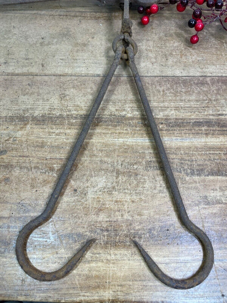 Antique 19th Century Butcher Grocers Meat Vegetable Weighing Scales Display Prop