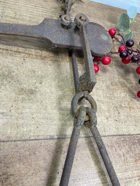 Antique 19th Century Butcher Grocers Meat Vegetable Weighing Scales Display Prop