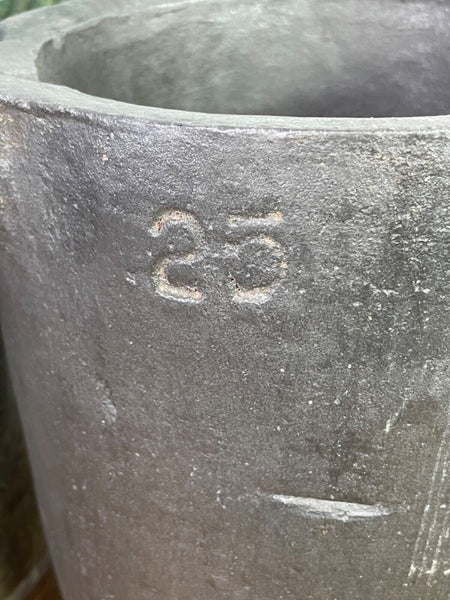Vintage Rustic Smelting Casting Crucible Plant Pot Garden Planter