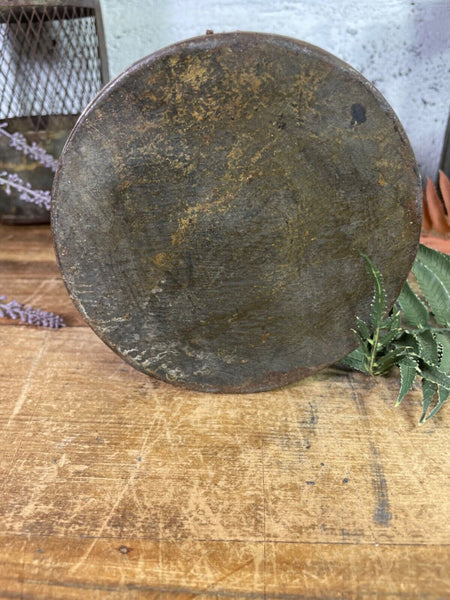 Vintage Rustic Metal Basket Pot Utensil Planter Pen Desk Storage Candle Holder