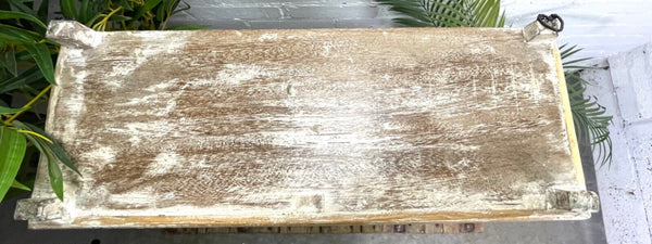 Vintage Reclaimed Indian Solid Wooded Arched Temple Wall Display Shelf Shelves