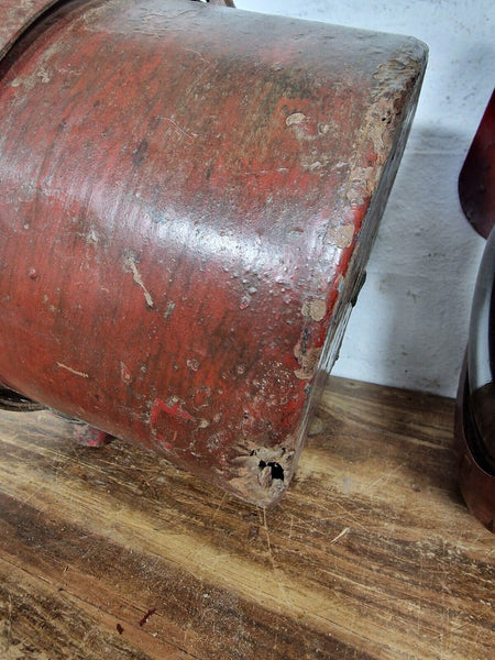 Vintage Red Railway Train Traffic Signal Stop Lamp Light Prop