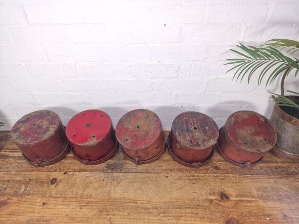 Vintage Red Railway Train Traffic Signal Stop Lamp Light Prop