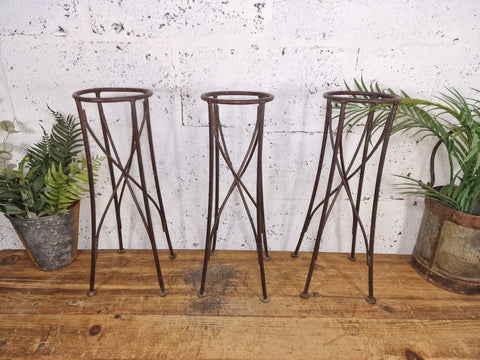 Rustic Reclaimed Heavy Duty Metal Plant Pot Holder Stand