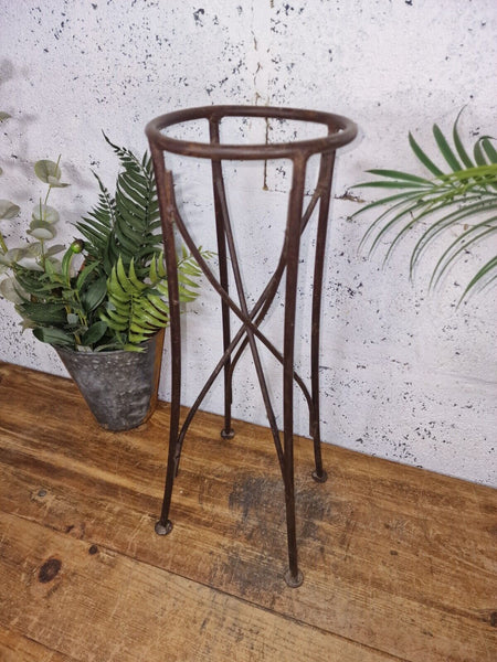 Rustic Reclaimed Heavy Duty Metal Plant Pot Holder Stand