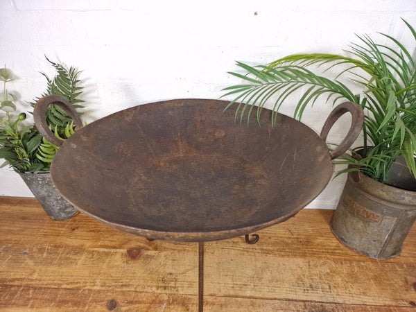 Antique Original Indian Kadai Fire Pit BBQ Drinks Ice Cooler Planter
