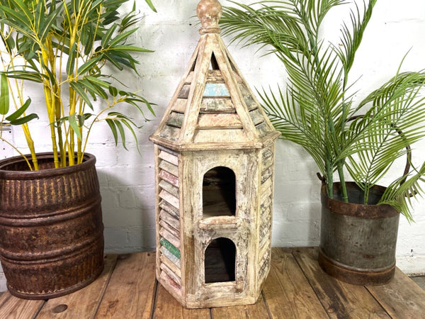 Reclaimed Recycled Rustic Wooden Painted Birdhouse Bird Box House Garden Decor