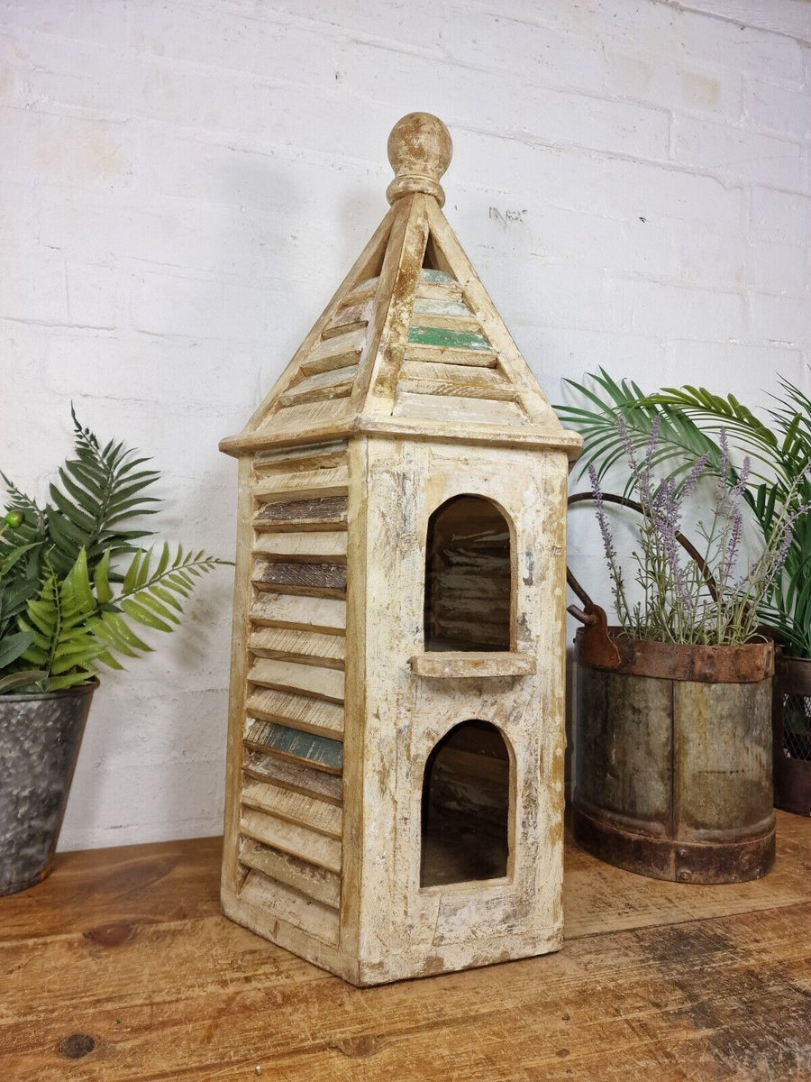 Reclaimed Recycled Rustic Wooden Painted Birdhouse Bird Box House Gard ...