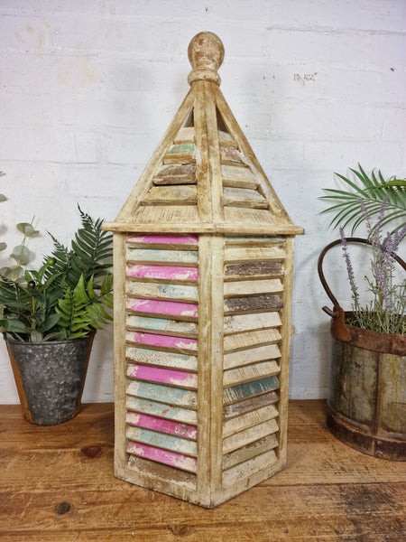 Reclaimed Recycled Rustic Wooden Painted Birdhouse Bird Box House Garden Decor