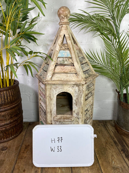 Reclaimed Recycled Rustic Wooden Painted Birdhouse Bird Box House Garden Decor