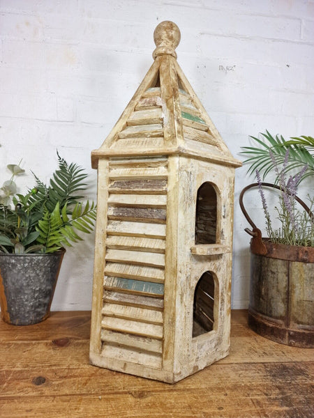 Reclaimed Recycled Rustic Wooden Painted Birdhouse Bird Box House Garden Decor