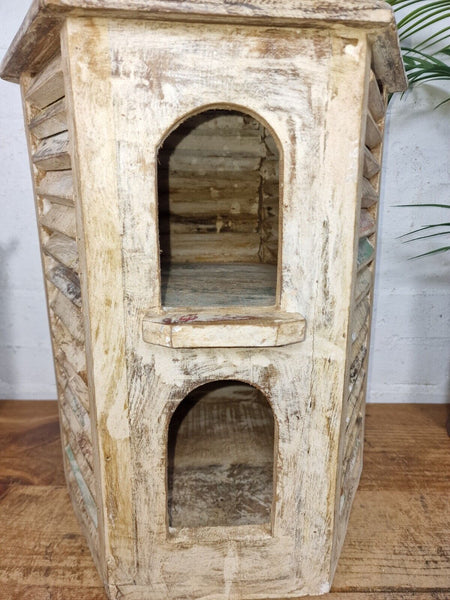 Reclaimed Recycled Rustic Wooden Painted Birdhouse Bird Box House Garden Decor