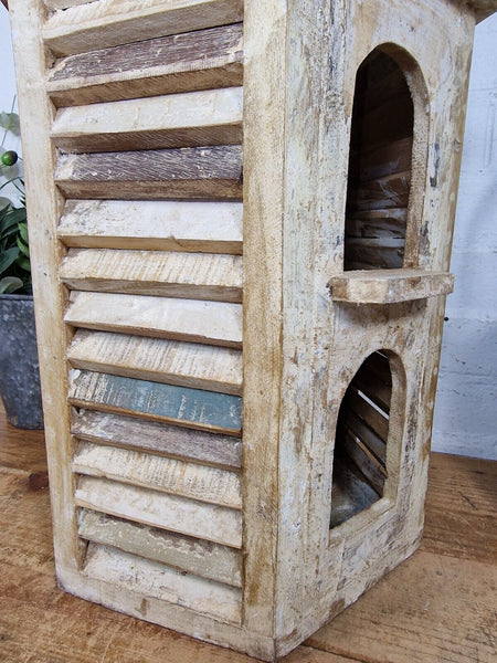 Reclaimed Recycled Rustic Wooden Painted Birdhouse Bird Box House Garden Decor