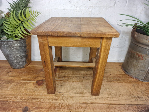 Vintage Reclaimed  Rustic Hand Made Small Side Lamp Table Plant Stand Stool