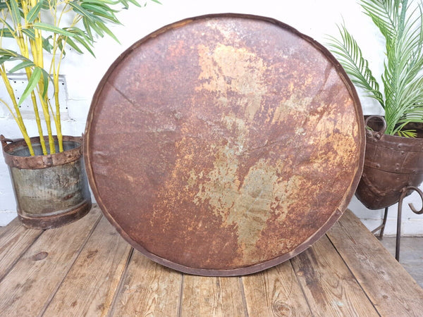 XL Large Round Galvanised Metal Feeder Trough Garden Planter Tub Wildlife Pond