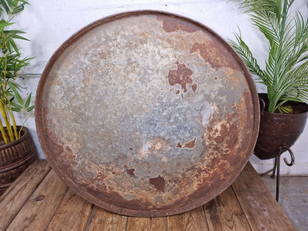 XL Large Round Galvanised Metal Feeder Trough Garden Planter Tub Wildlife Pond
