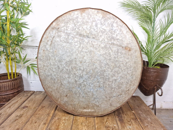 XL Large Round Galvanised Metal Feeder Trough Garden Planter Tub Wildlife Pond