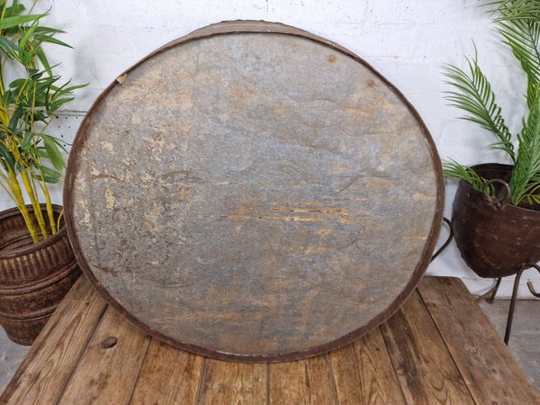 XL Large Round Galvanised Metal Feeder Trough Garden Planter Tub Wildlife Pond