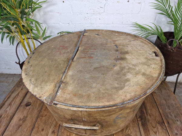 Large Vintage Military Galvanised Wildlife Pond Garden Planter Trough Log Basket